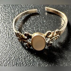 925 Sterling Silver Vintage Mother Of Pearl Size 6 Ring